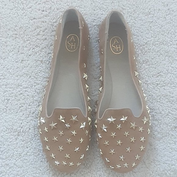 ASH SUEDE LETHER LOAFERS - OAK SIZE US 9.5 EU 40 - Picture 4 of 6